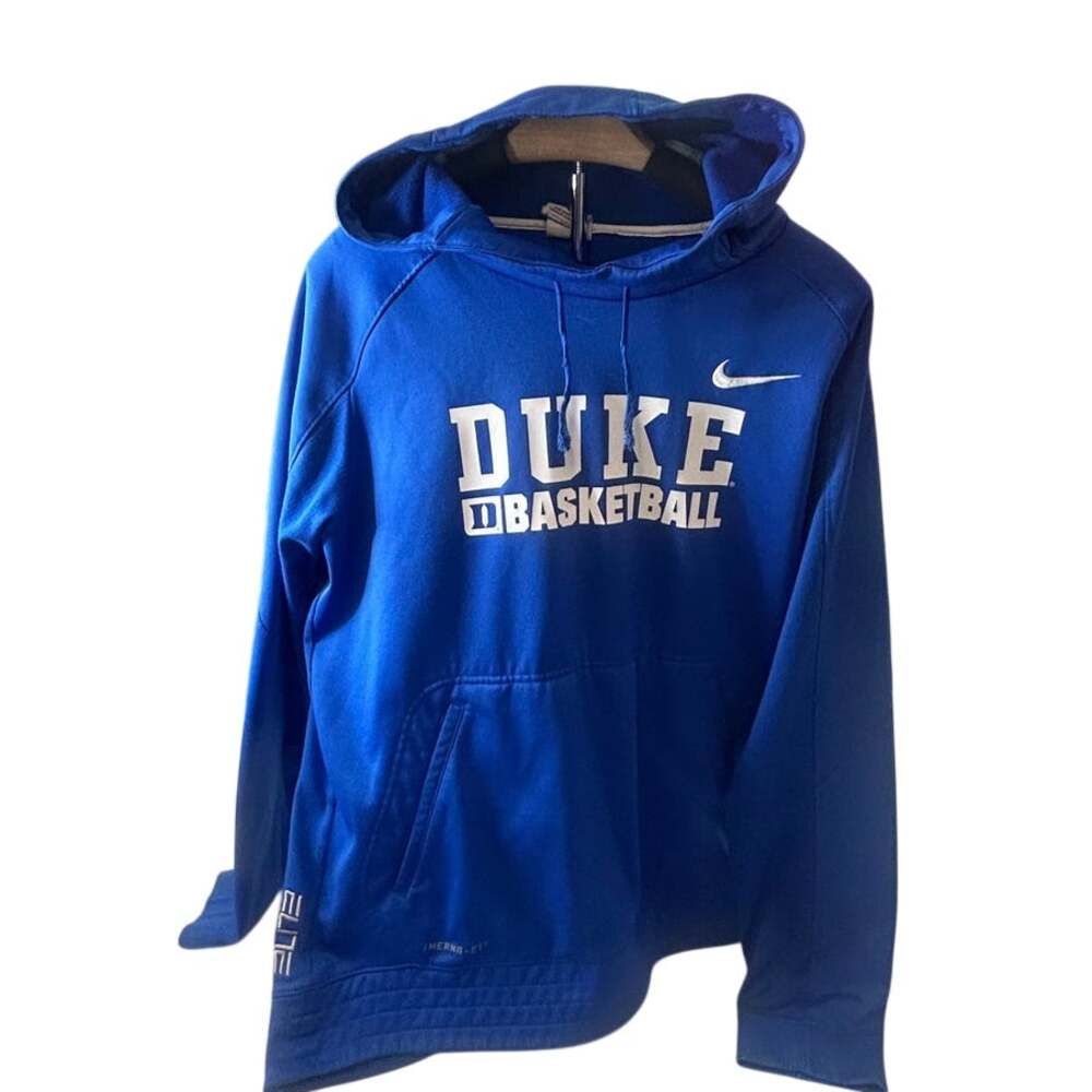 Nike Duke Blue Devils Basketball Pullover Hoodie Therma fit men's sz M
